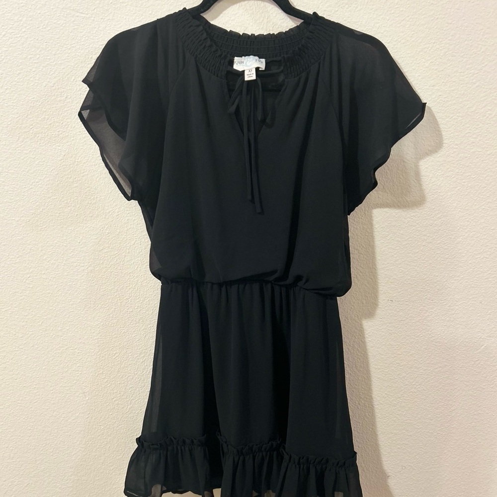 Elegant Black Ruffle Dress